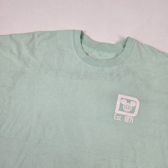 Disney Parks Spirit Jersey Shirt Size 2XL Turquoise Disney World Crewneck - Picture 9 of 14